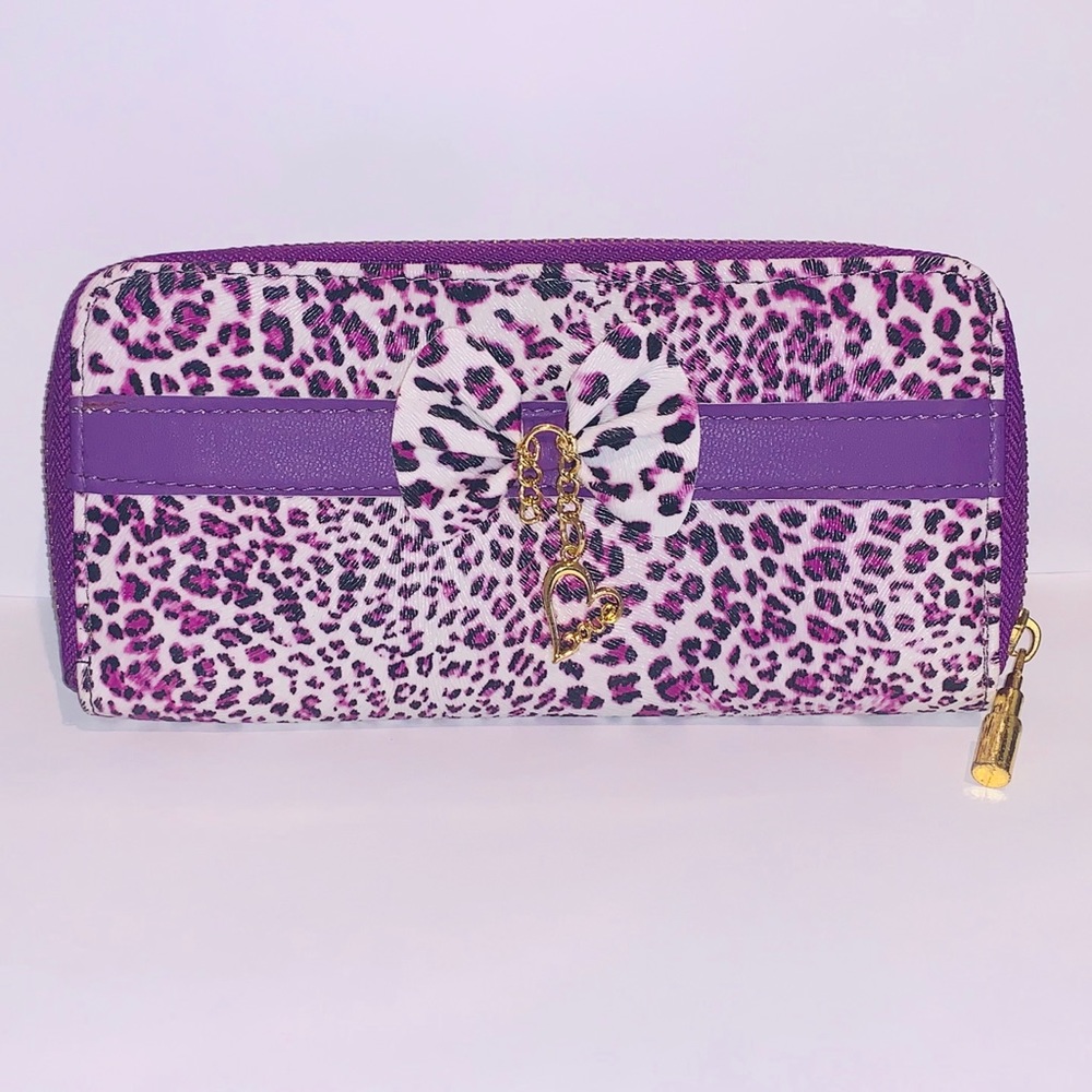 TieRack Londen Purple Leopard Print